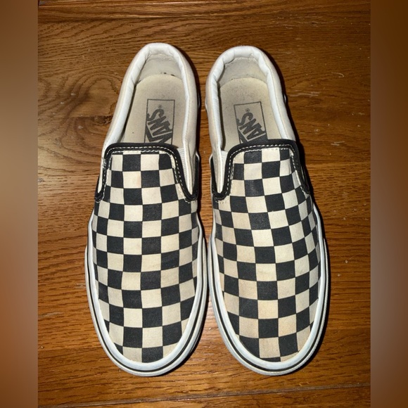 Vans Slip-On Sneakers in Black and White Checkerboard Mens Size 5 1/2 - Picture 5 of 16